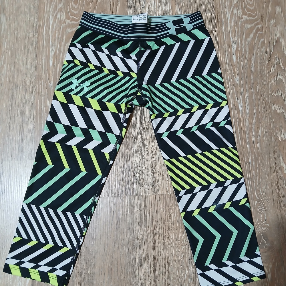 Under Armour Kids' Chevron Leggings - Black, Green, and White